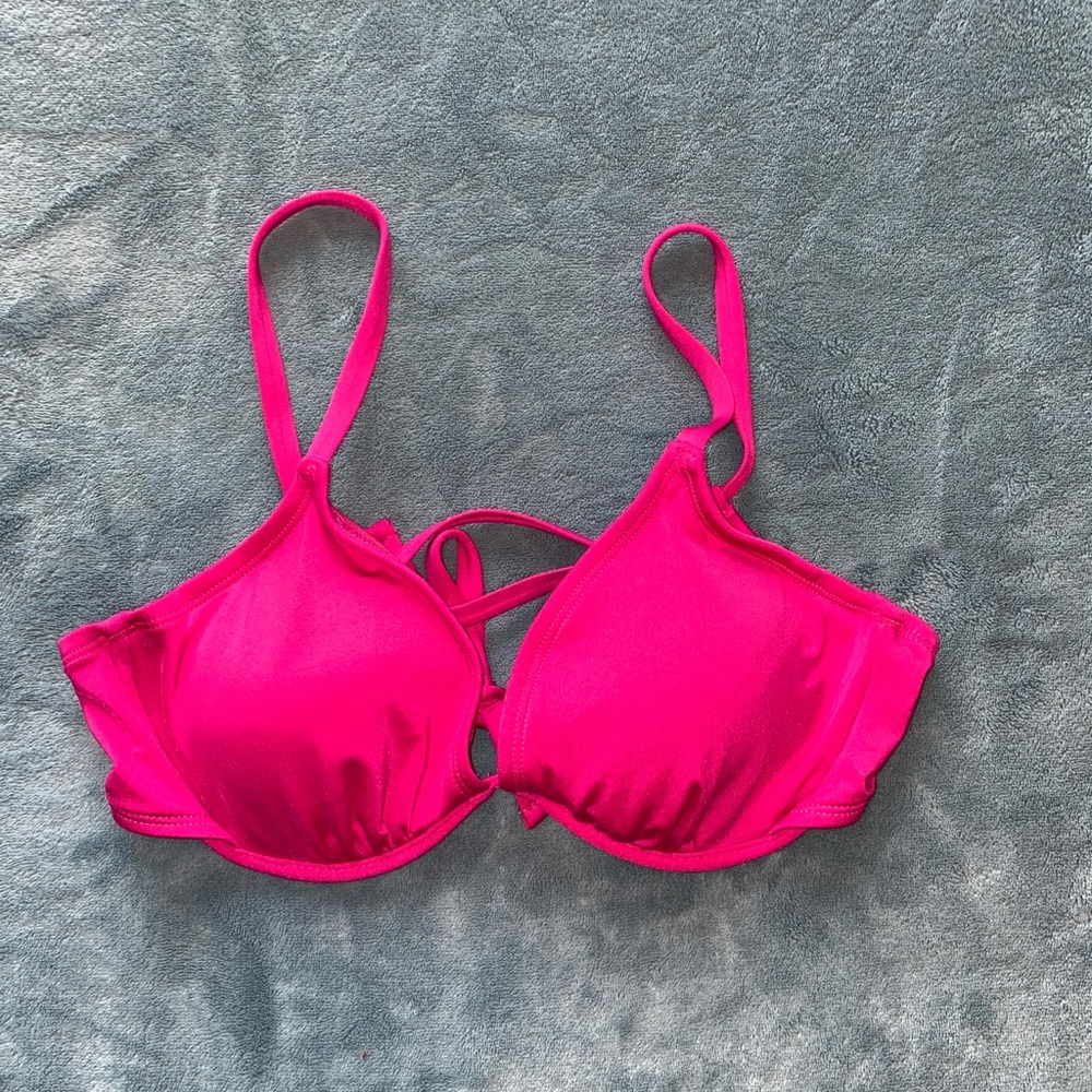 Hot pink bikini top
